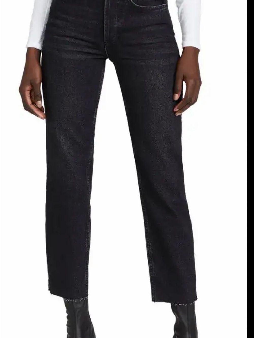 Rails Melrose Classic Slim-Ash Black Women’s Straight-Leg Jeans